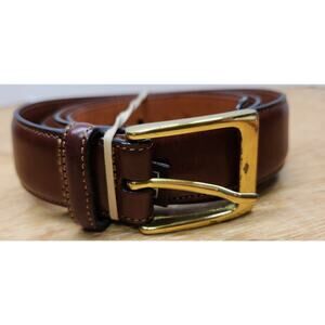 Trafalgar dress belt brown cortina leather men's size 38 (1-1/8" wide)